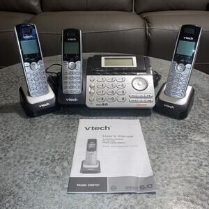 VTech DS6151 3 Handsets 2-Line Cordless Phone Digital Answering System Tested